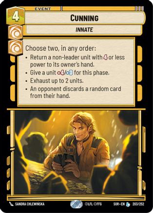 Cunning (203) - Spark of Rebellion - Premium Star Wars: Unlimited Single from Spark of Rebellion - Just $20.19! Shop now at Game Crave Tournament Store