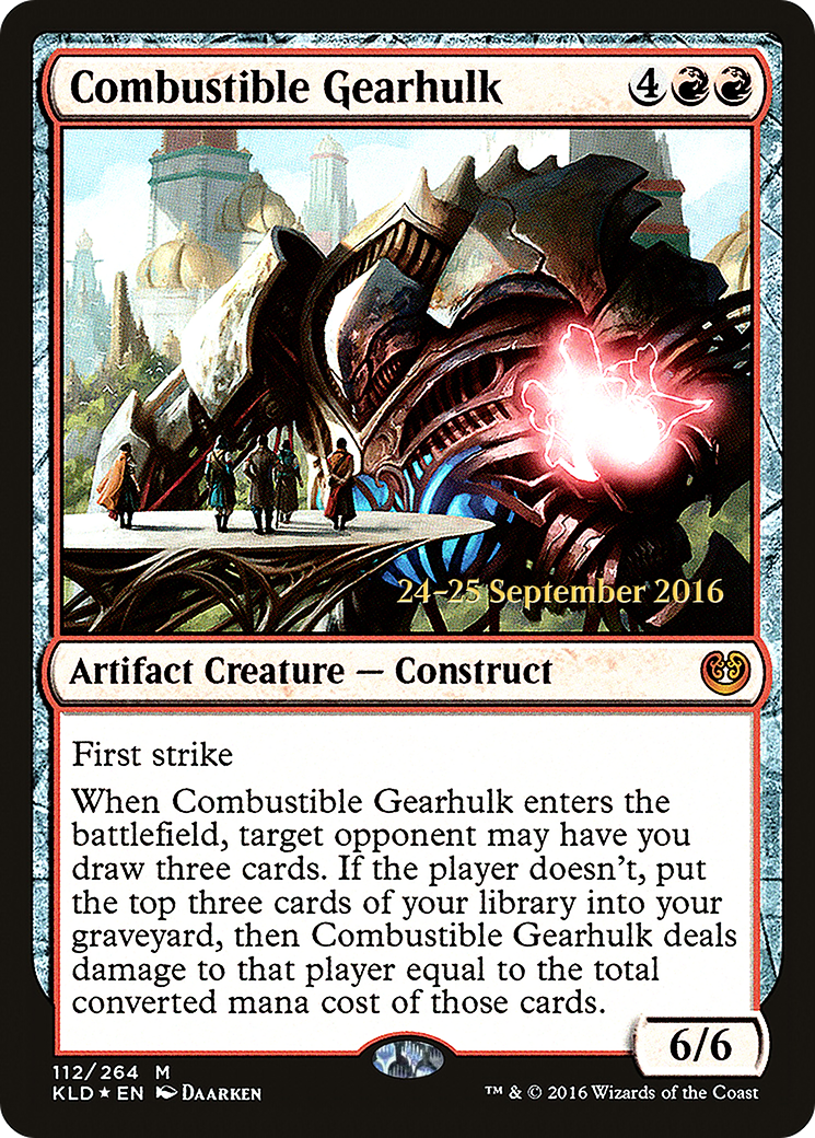 Combustible Gearhulk (PKLD-112S) - Kaladesh Promos Foil - Premium MTG Single from Wizards of the Coast - Just $1.45! Shop now at Game Crave Tournament Store