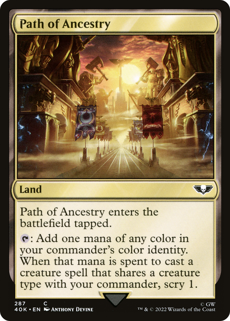 Path of Ancestry (40K-287) - Warhammer 40,000 Commander - Premium MTG Single from Wizards of the Coast - Just $0.08! Shop now at Game Crave Tournament Store