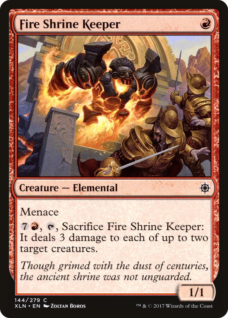 Fire Shrine Keeper (XLN-144) - Ixalan Foil - Premium MTG Single from Wizards of the Coast - Just $0.08! Shop now at Game Crave Tournament Store