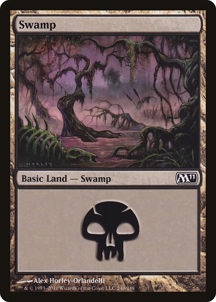 Swamp (M11-240) - Magic 2011 - Premium MTG Single from Wizards of the Coast - Just $0.08! Shop now at Game Crave Tournament Store