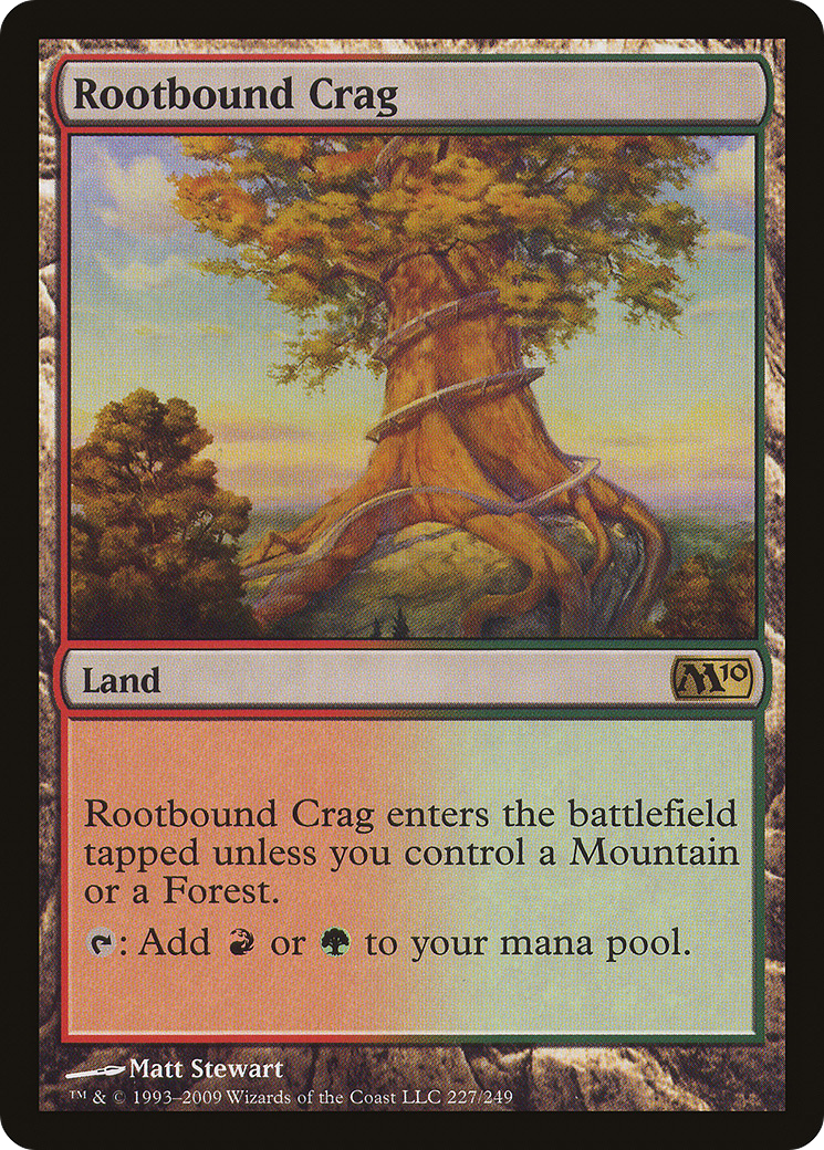 Rootbound Crag (M10-227) - Magic 2010 Foil - Premium MTG Single from Wizards of the Coast - Just $5.65! Shop now at Game Crave Tournament Store