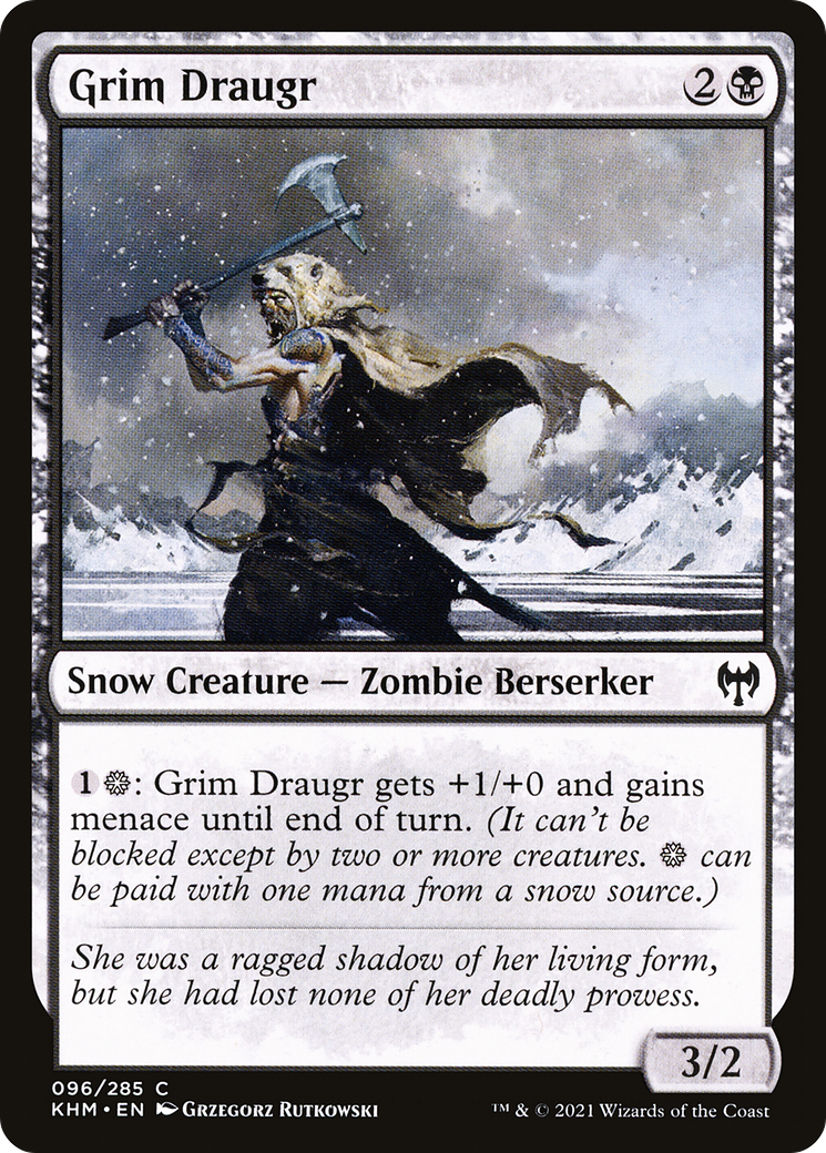 Grim Draugr (KHM-096) - Kaldheim: (snow) Foil - Premium MTG Single from Wizards of the Coast - Just $0.25! Shop now at Game Crave Tournament Store