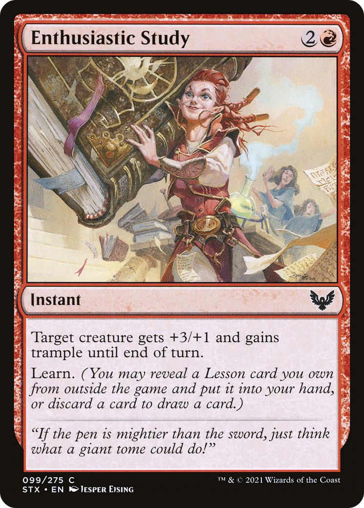 Enthusiastic Study (STX-099) - Strixhaven: School of Mages - Premium MTG Single from Wizards of the Coast - Just $0.25! Shop now at Game Crave Tournament Store
