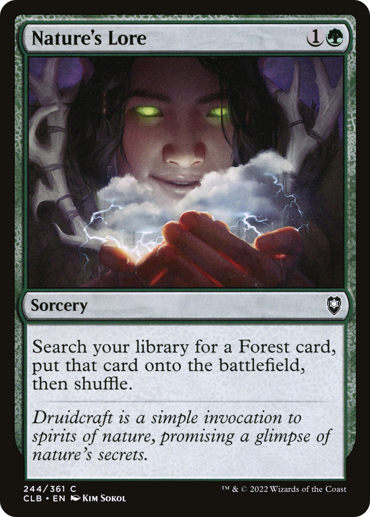 Nature's Lore (CLB-244) - Commander Legends: Battle for Baldur's Gate - Premium MTG Single from Wizards of the Coast - Just $0.62! Shop now at Game Crave Tournament Store