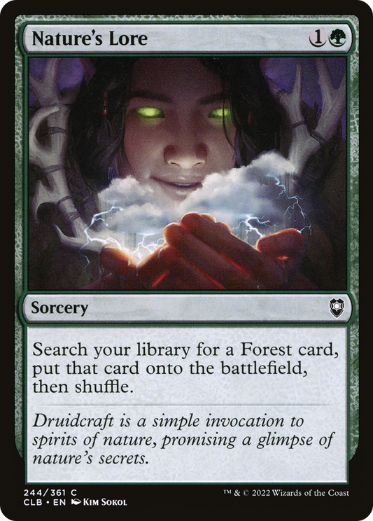Nature's Lore (CLB-244) - Commander Legends: Battle for Baldur's Gate - Premium MTG Single from Wizards of the Coast - Just $0.62! Shop now at Game Crave Tournament Store