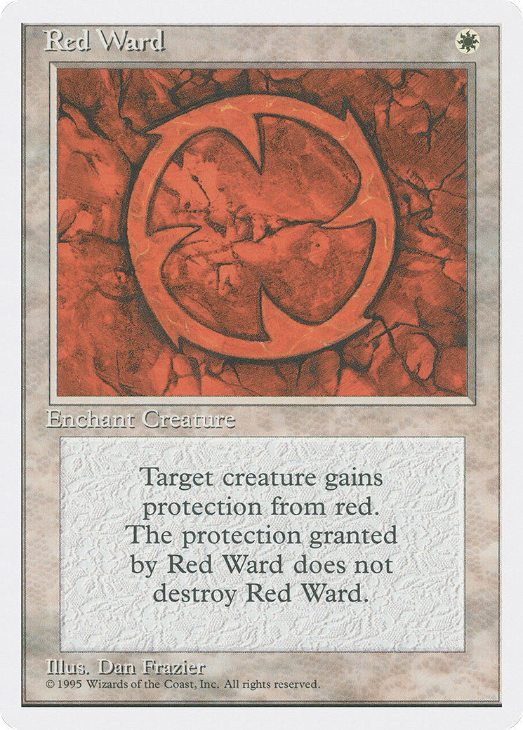 Red Ward (4ED-044) - Fourth Edition - Premium MTG Single from Wizards of the Coast - Just $0.25! Shop now at Game Crave Tournament Store