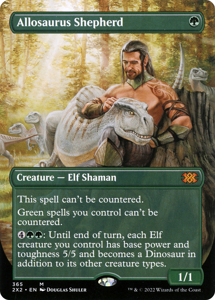 Allosaurus Shepherd (2X2-365) - Double Masters 2022 (Borderless) - Premium MTG Single from Wizards of the Coast - Just $7.32! Shop now at Game Crave Tournament Store