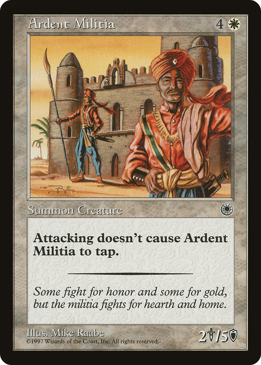 Ardent Militia (POR-004) - Portal - Premium MTG Single from Wizards of the Coast - Just $0.25! Shop now at Game Crave Tournament Store