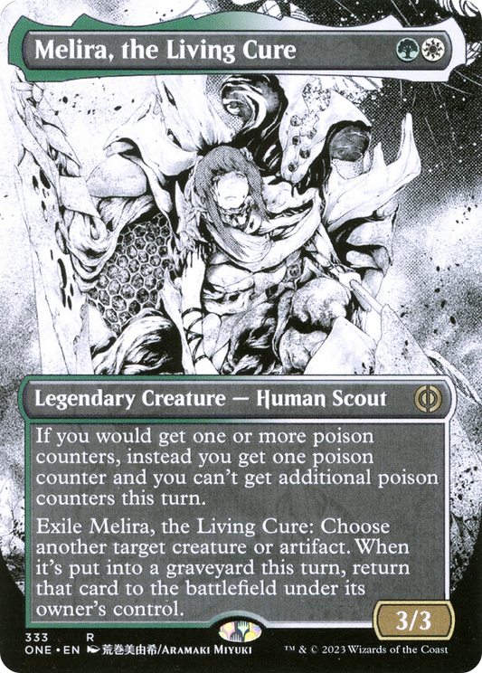 Melira, the Living Cure (ONE-333) - Phyrexia: All Will Be One: (Showcase) (Borderless) - Premium MTG Single from Wizards of the Coast - Just $0.25! Shop now at Game Crave Tournament Store