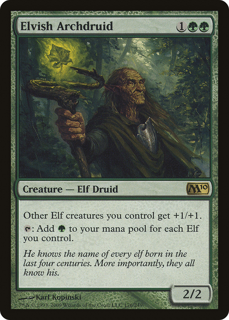 Elvish Archdruid (M10-176) - Magic 2010 Foil - Premium MTG Single from Wizards of the Coast - Just $1.67! Shop now at Game Crave Tournament Store