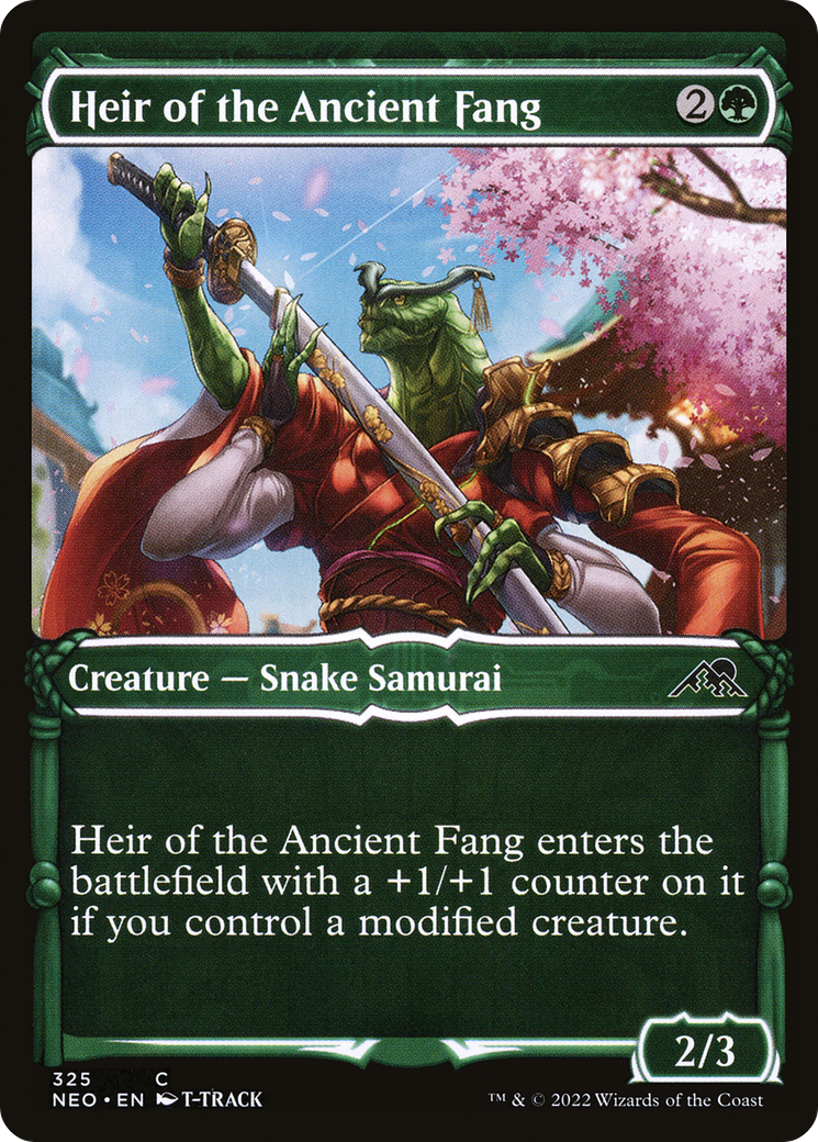 Heir of the Ancient Fang (NEO-325) - Kamigawa: Neon Dynasty: (Showcase) - Premium MTG Single from Wizards of the Coast - Just $0.08! Shop now at Game Crave Tournament Store