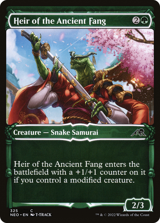 Heir of the Ancient Fang (NEO-325) - Kamigawa: Neon Dynasty: (Showcase) - Premium MTG Single from Wizards of the Coast - Just $0.08! Shop now at Game Crave Tournament Store