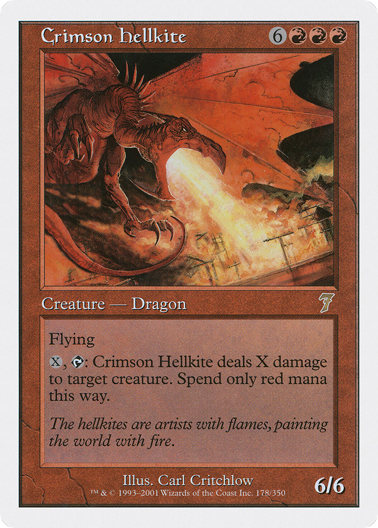 Crimson Hellkite (7ED-178) - Seventh Edition - Premium MTG Single from Wizards of the Coast - Just $0.11! Shop now at Game Crave Tournament Store