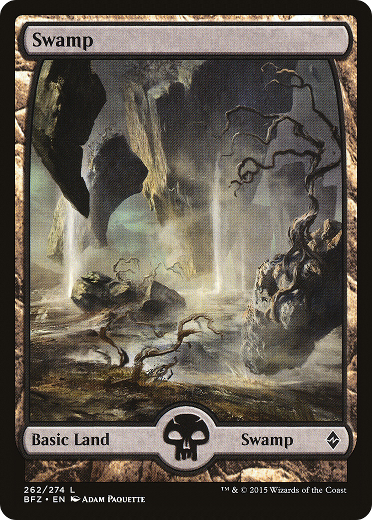 Swamp (BFZ-262) - Battle for Zendikar Foil - Premium MTG Single from Wizards of the Coast - Just $0.21! Shop now at Game Crave Tournament Store