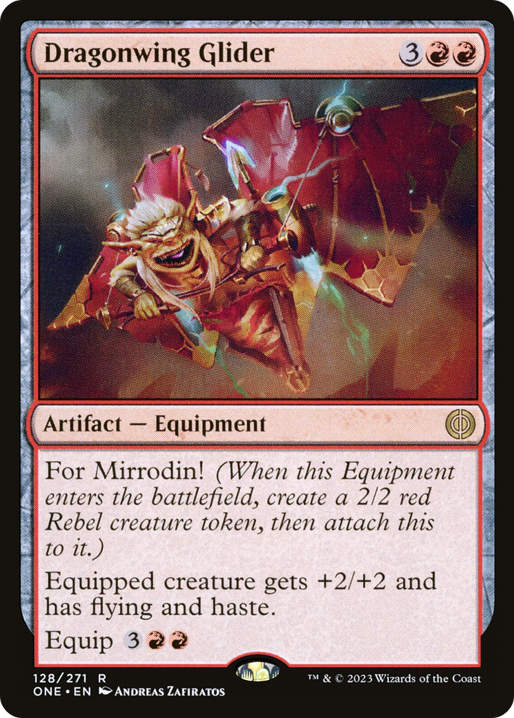 Dragonwing Glider (ONE-128) - Phyrexia: All Will Be One Foil - Premium MTG Single from Wizards of the Coast - Just $0.08! Shop now at Game Crave Tournament Store