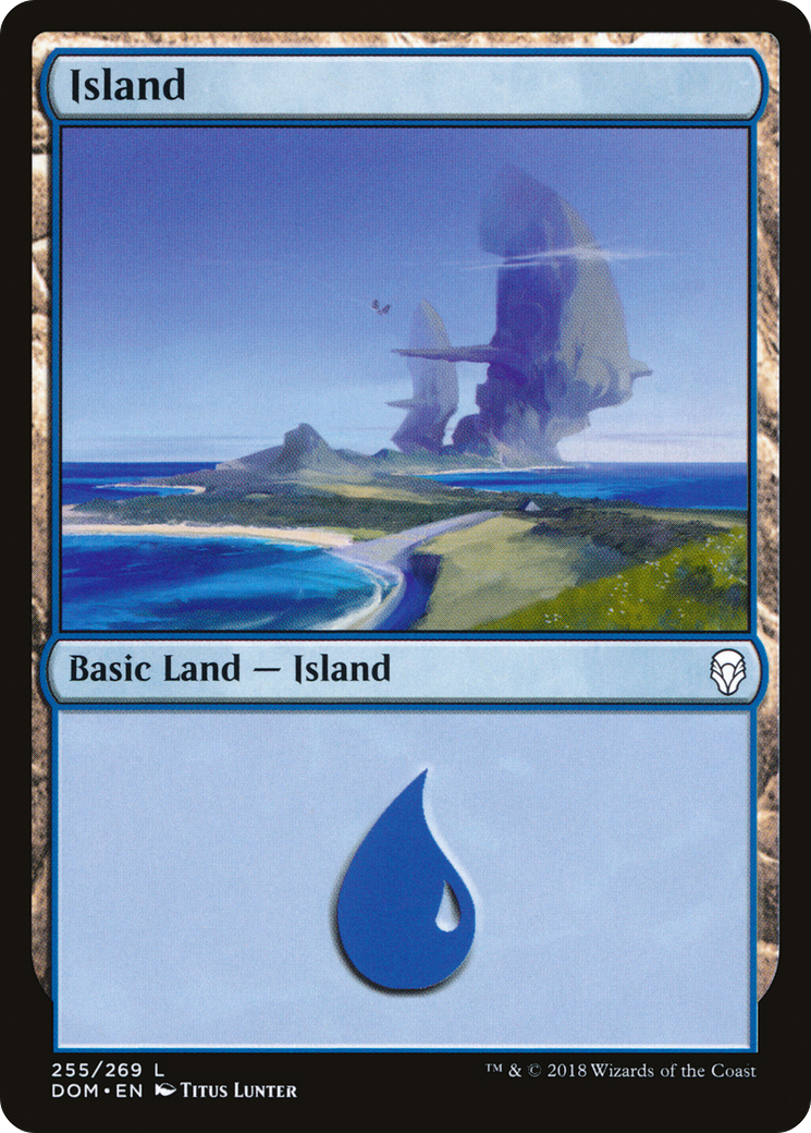 Island (DOM-255) - Dominaria - Premium MTG Single from Wizards of the Coast - Just $0.25! Shop now at Game Crave Tournament Store