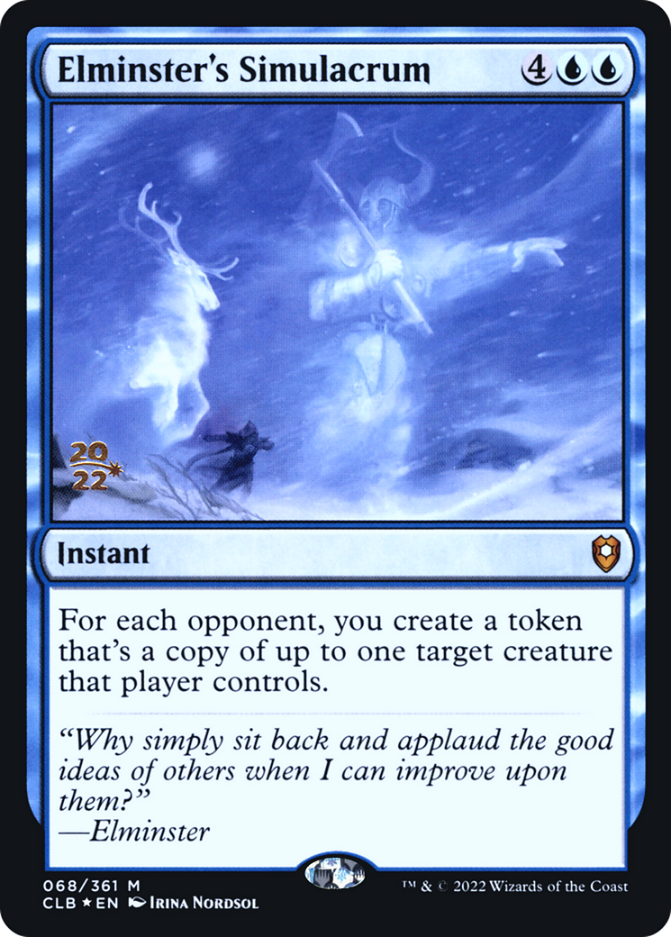 Elminster's Simulacrum (PCLB-68S) - Battle for Baldur's Gate Promos Foil - Premium MTG Single from Wizards of the Coast - Just $0.42! Shop now at Game Crave Tournament Store