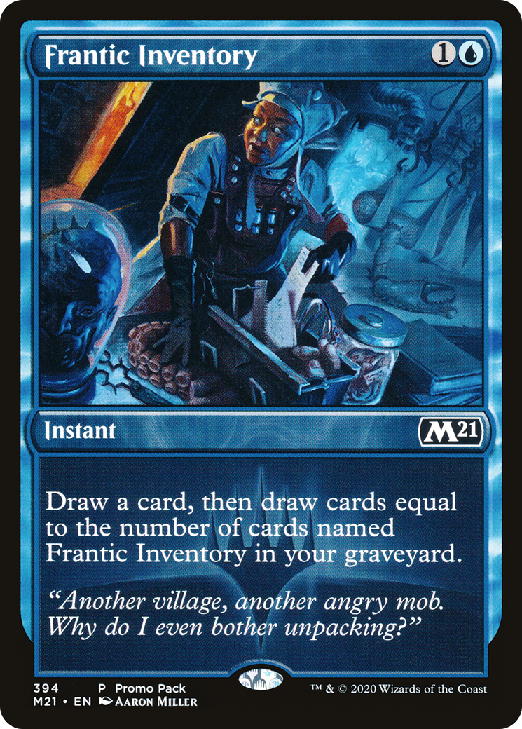 Frantic Inventory (M21-394) - Core Set 2021 - Premium MTG Single from Wizards of the Coast - Just $0.25! Shop now at Game Crave Tournament Store