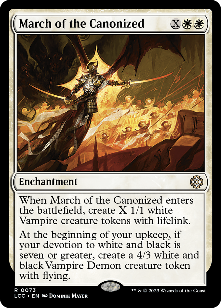 March of the Canonized (LCC-073) - The Lost Caverns of Ixalan Commander - Premium MTG Single from Wizards of the Coast - Just $0.09! Shop now at Game Crave Tournament Store