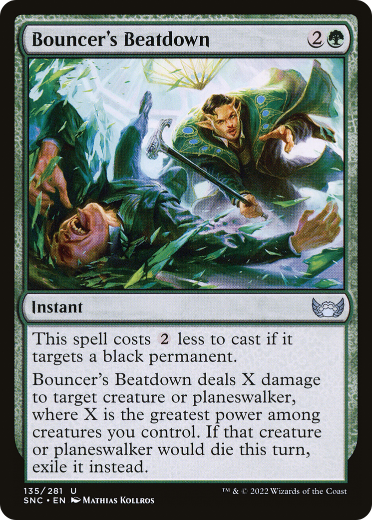 Bouncer's Beatdown (SNC-135) - Streets of New Capenna - Premium MTG Single from Wizards of the Coast - Just $0.08! Shop now at Game Crave Tournament Store