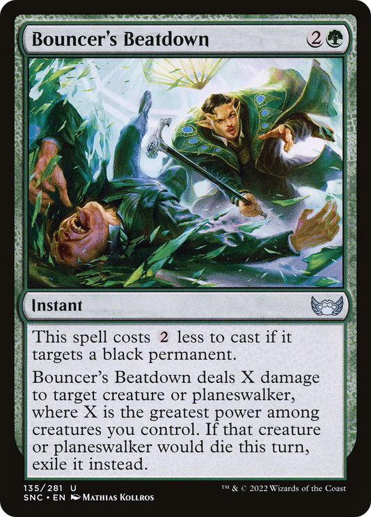 Bouncer's Beatdown (SNC-135) - Streets of New Capenna - Premium MTG Single from Wizards of the Coast - Just $0.08! Shop now at Game Crave Tournament Store