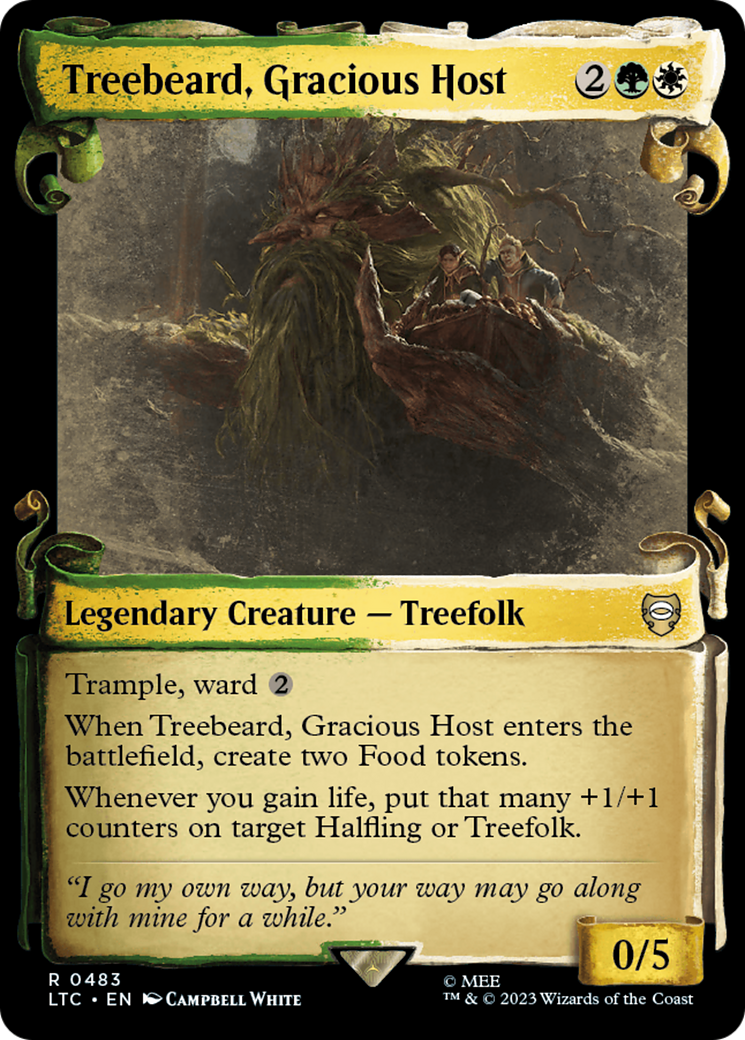 Treebeard, Gracious Host (LTC-483) - Tales of Middle-earth Commander: (Showcase) Foil - Premium MTG Single from Wizards of the Coast - Just $2.12! Shop now at Game Crave Tournament Store