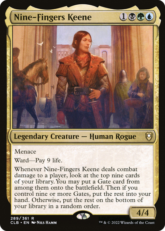 Nine-Fingers Keene (CLB-289) - Commander Legends: Battle for Baldur's Gate - Premium MTG Single from Wizards of the Coast - Just $0.08! Shop now at Game Crave Tournament Store