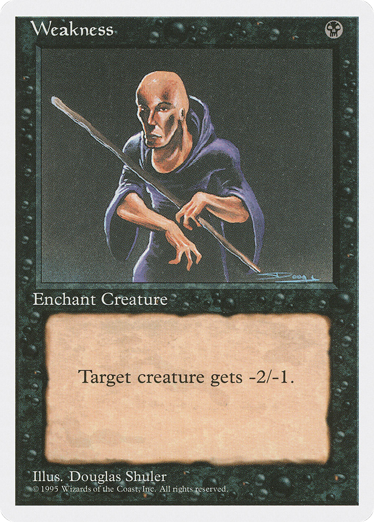 Weakness (4ED-170) - Fourth Edition - Premium MTG Single from Wizards of the Coast - Just $0.08! Shop now at Game Crave Tournament Store