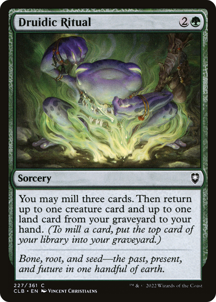 Druidic Ritual (CLB-227) - Commander Legends: Battle for Baldur's Gate - Premium MTG Single from Wizards of the Coast - Just $0.08! Shop now at Game Crave Tournament Store