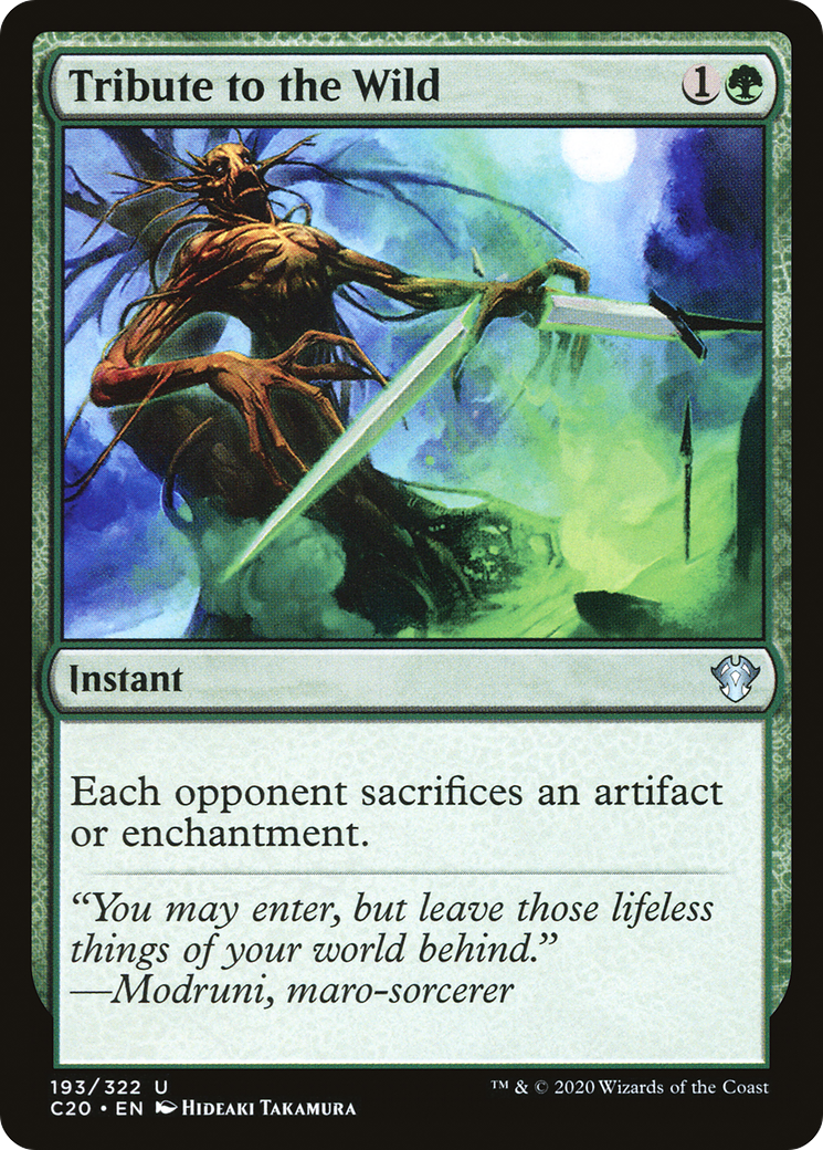 Tribute to the Wild (C20-193) - Commander 2020 - Premium MTG Single from Wizards of the Coast - Just $0.08! Shop now at Game Crave Tournament Store
