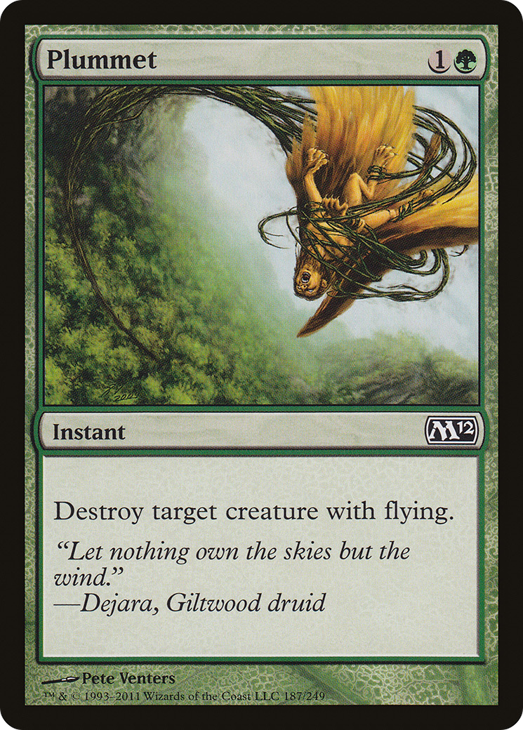 Plummet (M12-187) - Magic 2012 Foil - Premium MTG Single from Wizards of the Coast - Just $0.08! Shop now at Game Crave Tournament Store