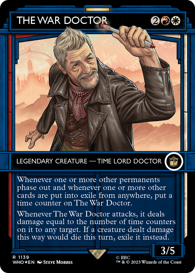 The War Doctor (WHO-1139) - Doctor Who: (Showcase) (Borderless) Foil - Premium MTG Single from Wizards of the Coast - Just $3.32! Shop now at Game Crave Tournament Store