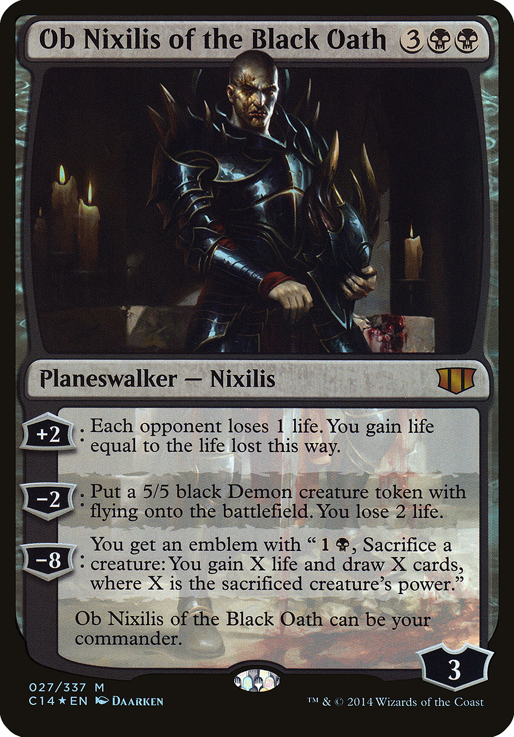Ob Nixilis of the Black Oath (OC14-027) - Commander 2014 Oversized Foil - Premium MTG Single from Wizards of the Coast - Just $1.54! Shop now at Game Crave Tournament Store