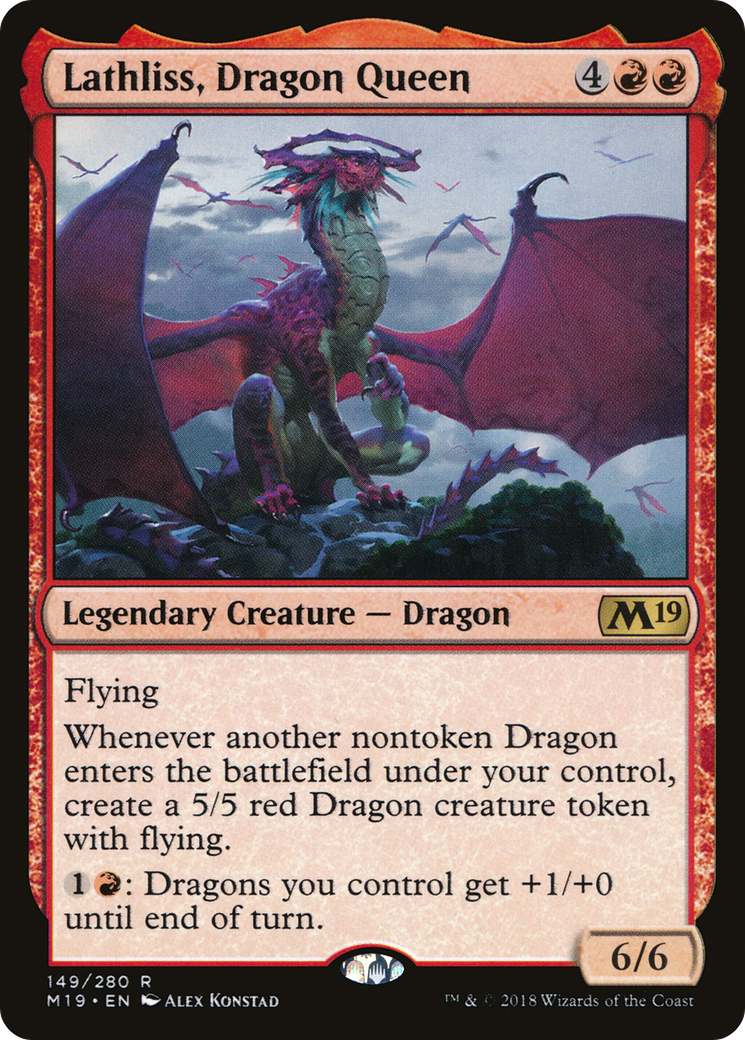 Lathliss, Dragon Queen (M19-149) - Core Set 2019 Foil - Premium MTG Single from Wizards of the Coast - Just $4.71! Shop now at Game Crave Tournament Store