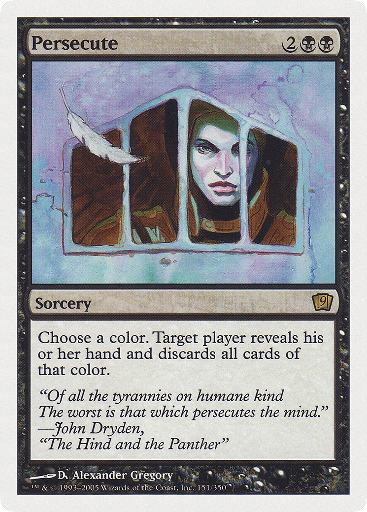Persecute (9ED-151) - Ninth Edition - Premium MTG Single from Wizards of the Coast - Just $0.30! Shop now at Game Crave Tournament Store