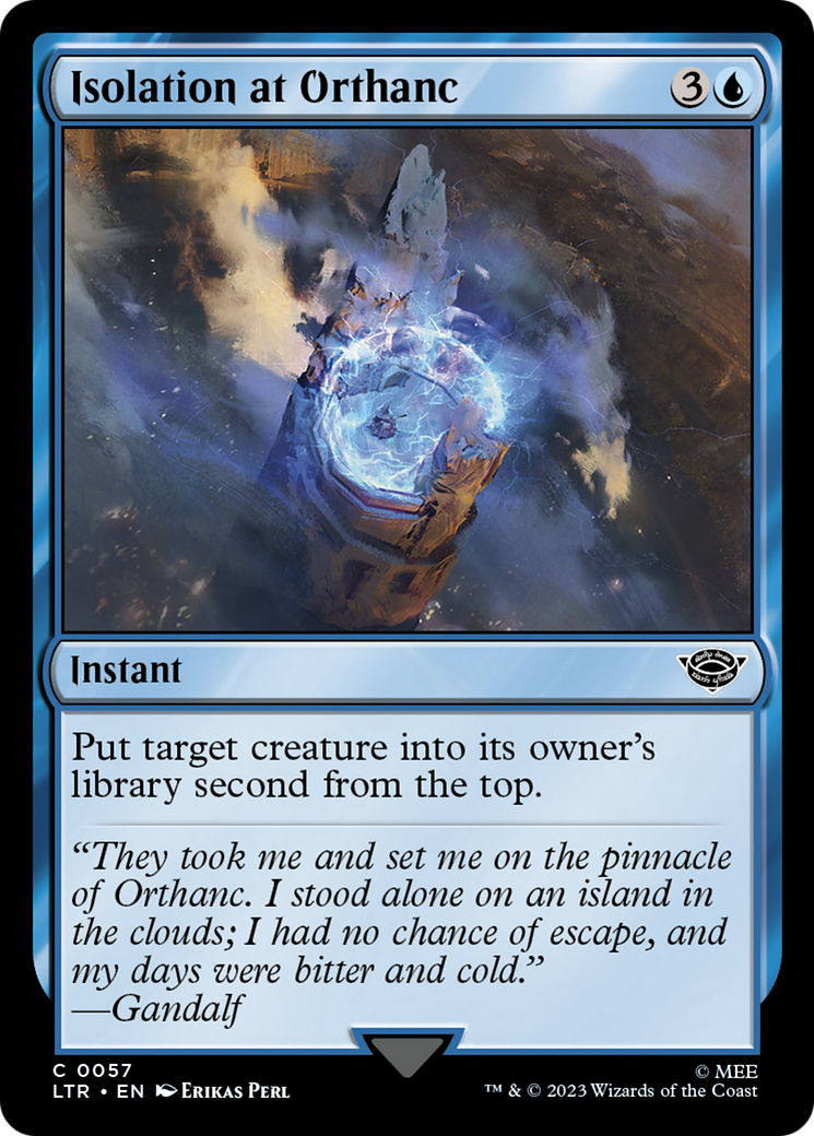Isolation at Orthanc (LTR-057) - The Lord of the Rings: Tales of Middle-earth Foil - Premium MTG Single from Wizards of the Coast - Just $0.08! Shop now at Game Crave Tournament Store