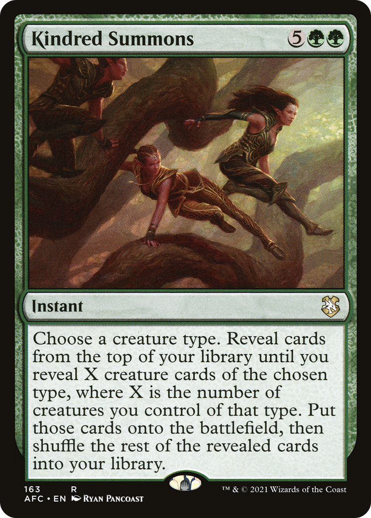 Kindred Summons (AFC-163) - Forgotten Realms Commander - Premium MTG Single from Wizards of the Coast - Just $6.75! Shop now at Game Crave Tournament Store