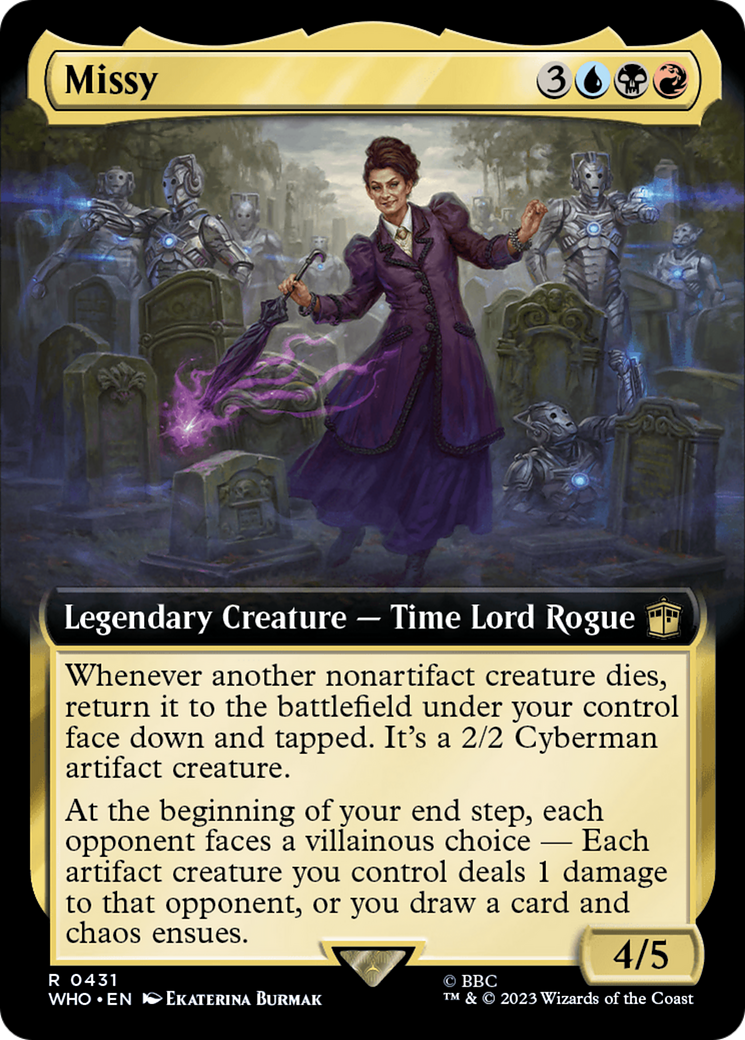Missy (WHO-431) - Doctor Who: (Extended Art) Foil - Premium MTG Single from Wizards of the Coast - Just $0.10! Shop now at Game Crave Tournament Store