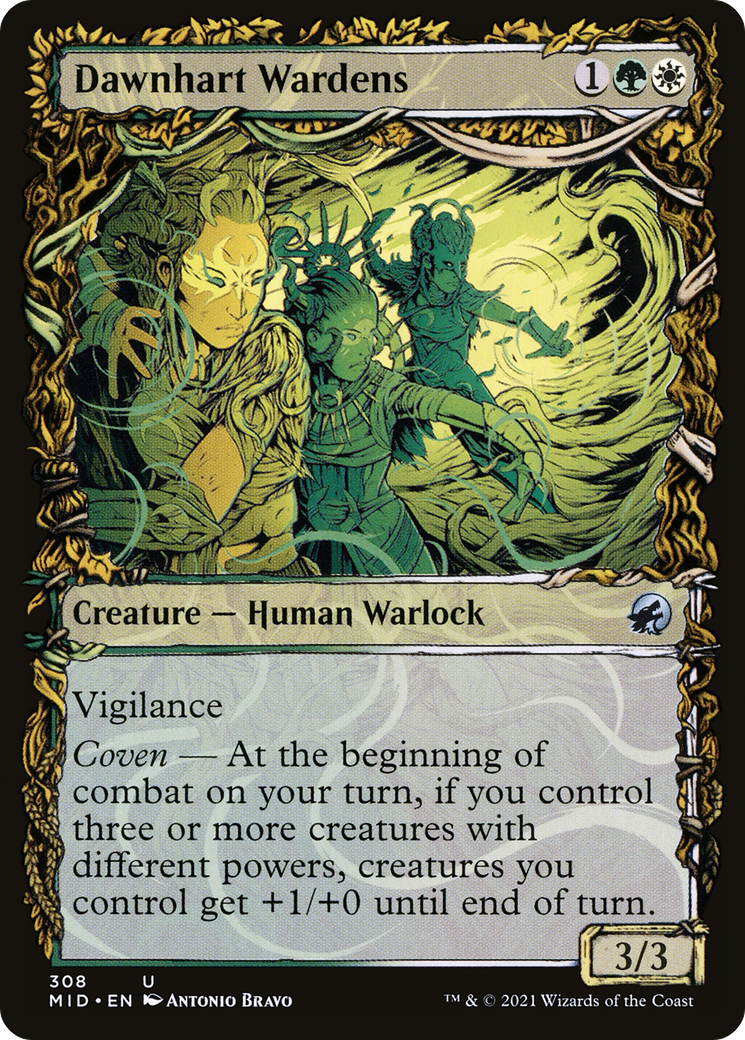 Dawnhart Wardens (MID-308) - Innistrad: Midnight Hunt: (Showcase) - Premium MTG Single from Wizards of the Coast - Just $0.08! Shop now at Game Crave Tournament Store
