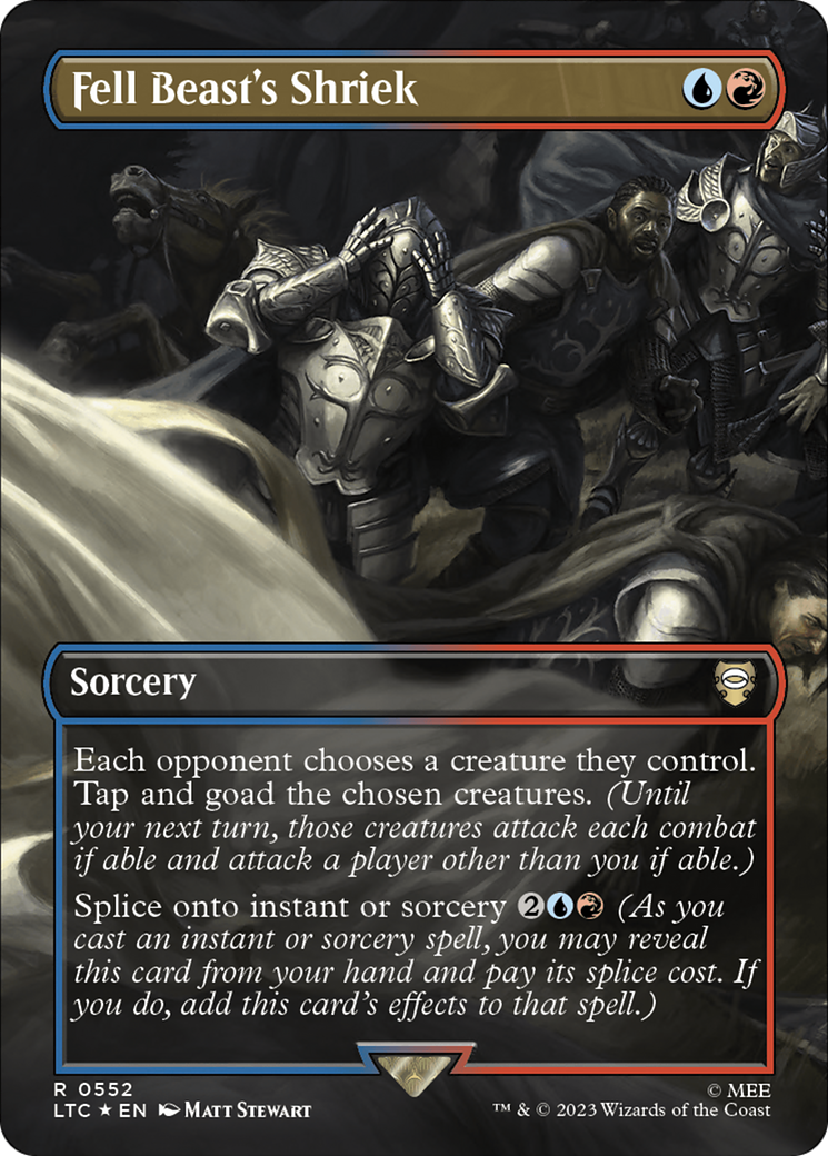 Fell Beast's Shriek (LTC-552) - Tales of Middle-earth Commander (Borderless) Foil - Premium MTG Single from Wizards of the Coast - Just $0.28! Shop now at Game Crave Tournament Store