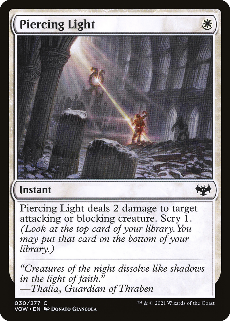 Piercing Light (VOW-030) - Innistrad: Crimson Vow Foil - Premium MTG Single from Wizards of the Coast - Just $0.08! Shop now at Game Crave Tournament Store