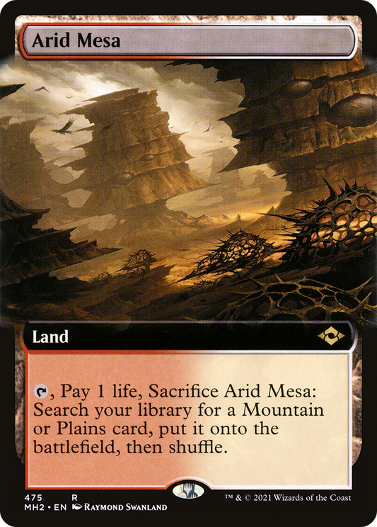 Arid Mesa (MH2-475) - Modern Horizons 2: (Extended Art) - Premium MTG Single from Wizards of the Coast - Just $6.40! Shop now at Game Crave Tournament Store