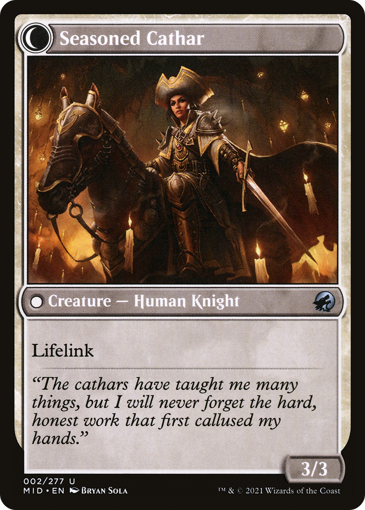 Ambitious Farmhand // Seasoned Cathar (MID-002) - Innistrad: Midnight Hunt: (Double Faced Transform) - Premium MTG Single from Wizards of the Coast - Just $0.08! Shop now at Game Crave Tournament Store
