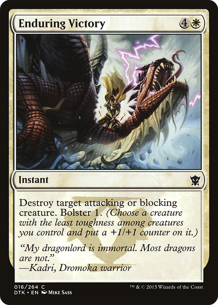 Enduring Victory (DTK-016) - Dragons of Tarkir - Premium MTG Single from Wizards of the Coast - Just $0.08! Shop now at Game Crave Tournament Store