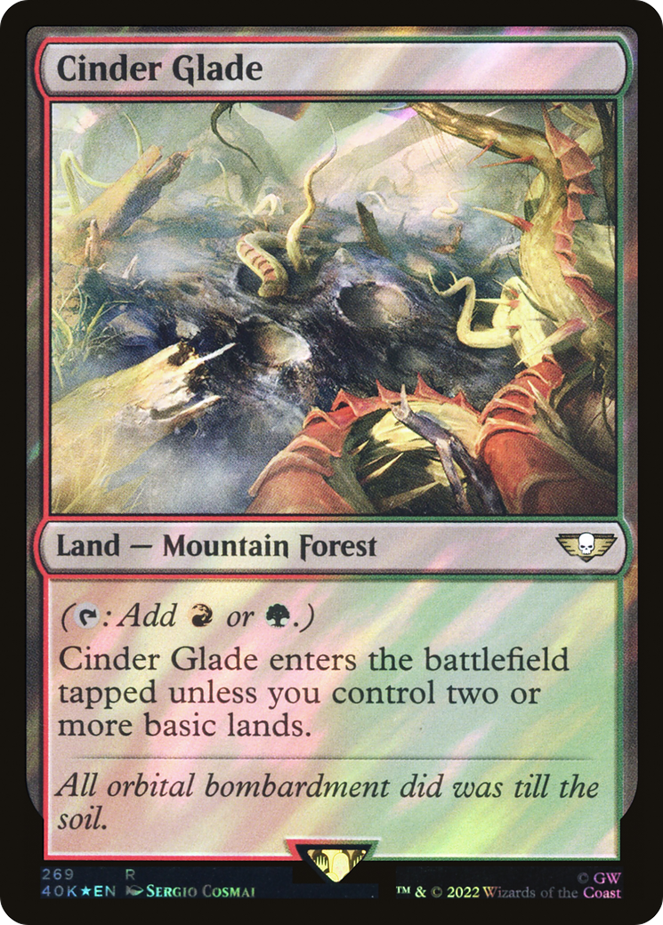 Cinder Glade (40K-269★) - Warhammer 40,000 Commander Foil - Premium MTG Single from Wizards of the Coast - Just $0.22! Shop now at Game Crave Tournament Store