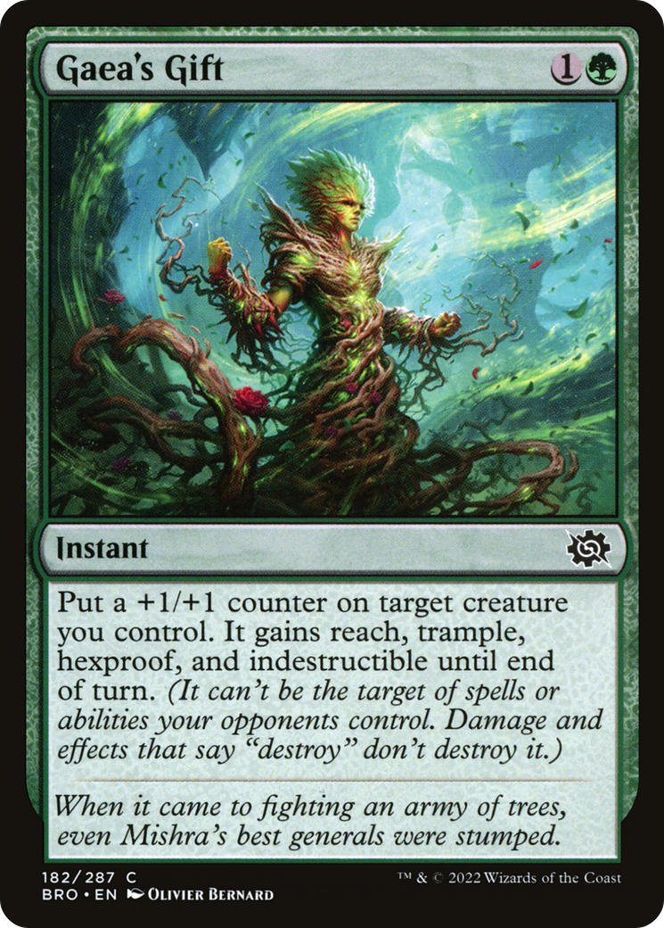 Gaea's Gift (BRO-182) - The Brothers' War Foil - Premium MTG Single from Wizards of the Coast - Just $0.18! Shop now at Game Crave Tournament Store