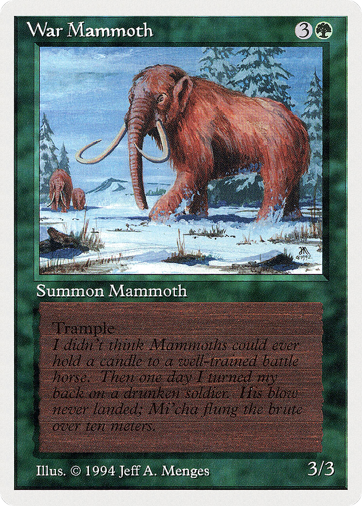 War Mammoth (SUM-228) - Summer Magic / Edgar - Premium MTG Single from Wizards of the Coast - Just $0.25! Shop now at Game Crave Tournament Store
