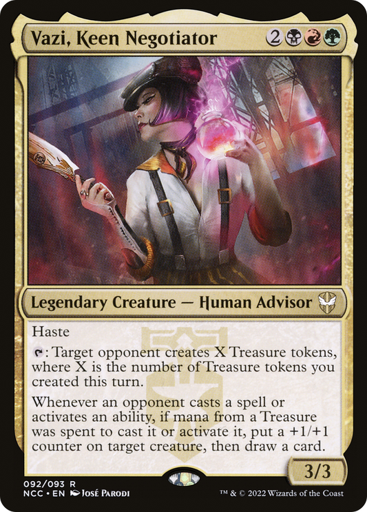 Vazi, Keen Negotiator (NCC-092) - New Capenna Commander Foil - Premium MTG Single from Wizards of the Coast - Just $0.09! Shop now at Game Crave Tournament Store