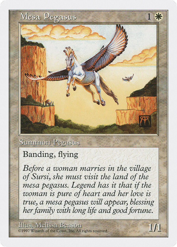 Mesa Pegasus (5ED-047) - Fifth Edition - Premium MTG Single from Wizards of the Coast - Just $0.08! Shop now at Game Crave Tournament Store